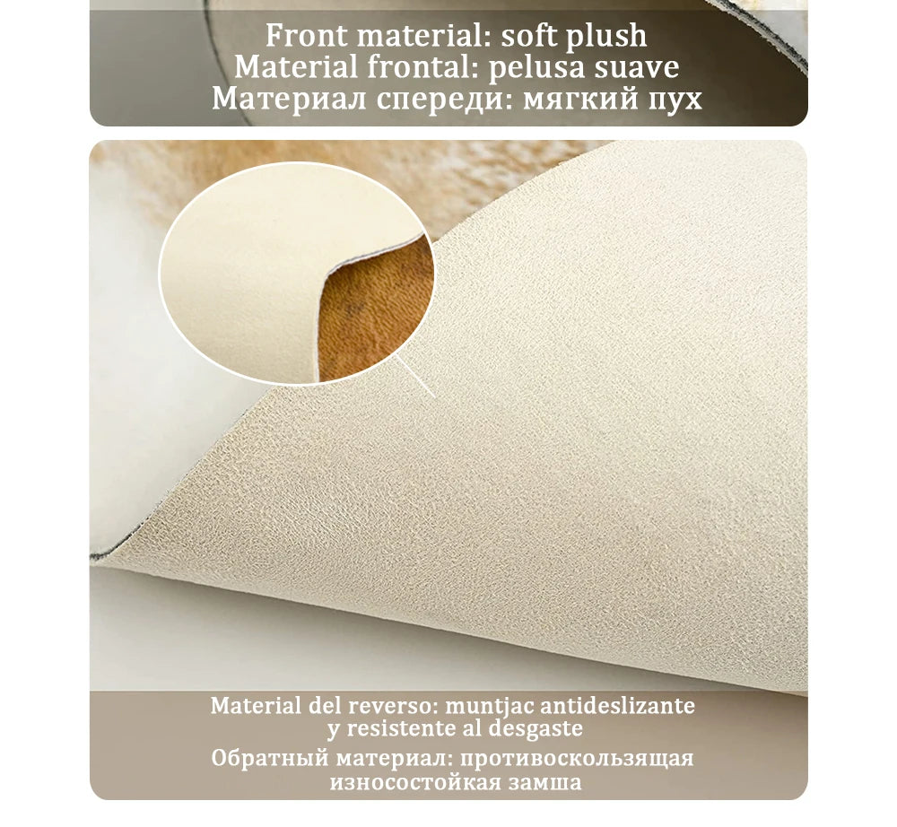 American Style Animal Print Faux Fur Cowhide Rug for Living Room Bedroom