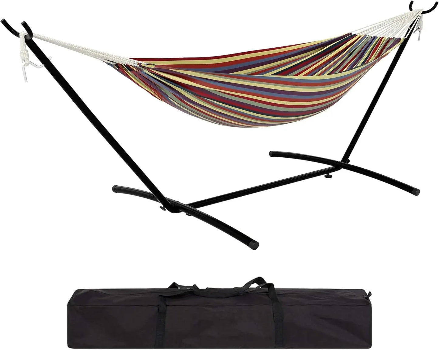 Ljustra 2-Person Hammock Set with Quick-Lock Steel Stand Outdoor Lounger
