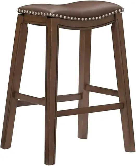 Ljustra Ordway Saddle Seat Bar Height Stool 30 inch Modern Wood Design
