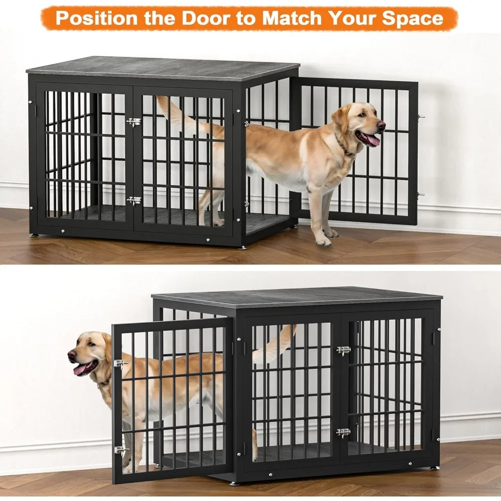 42 Inch Heavy Duty Dog Crate Furniture for Large Medium Dogs End Table