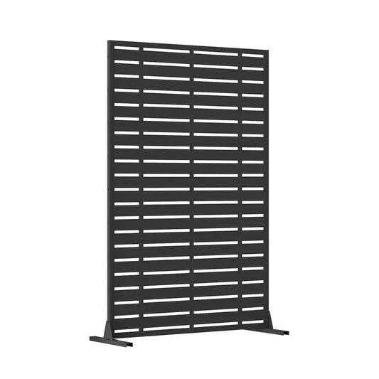 Freestanding Outdoor Privacy Screen Metal Frame Resin Panels Patio Garden