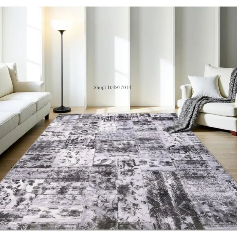 Purple Washable Abstract Modern Area Rug Non-Slip Soft Carpet Decor
