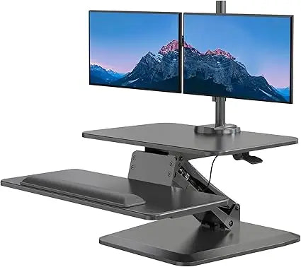 Ljustra Standing Desk Converter Adjustable Workstation Dual Monitor Mount