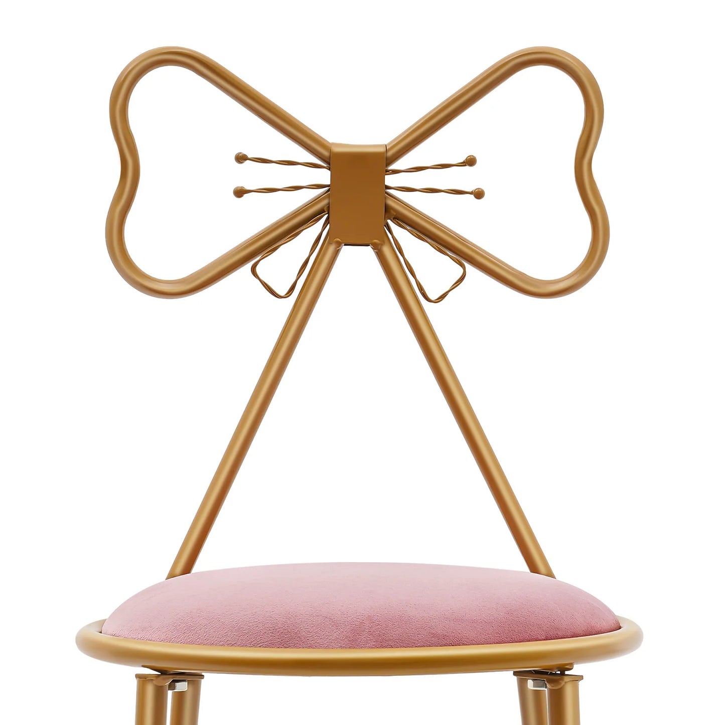 Butterfly Shaped Vanity Chair Makeup Stool Dining Chair with Backrest