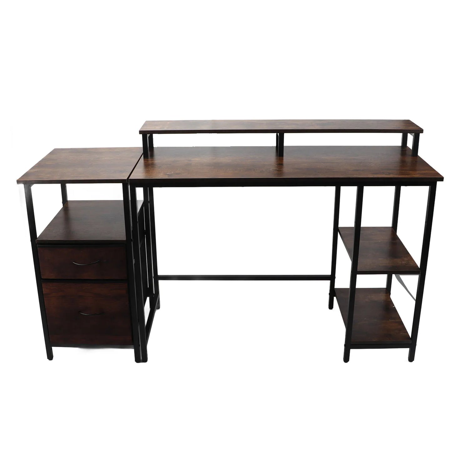 Ljustra Computer Desk with Raised Shelf Sturdy Vintage Home Office Desk