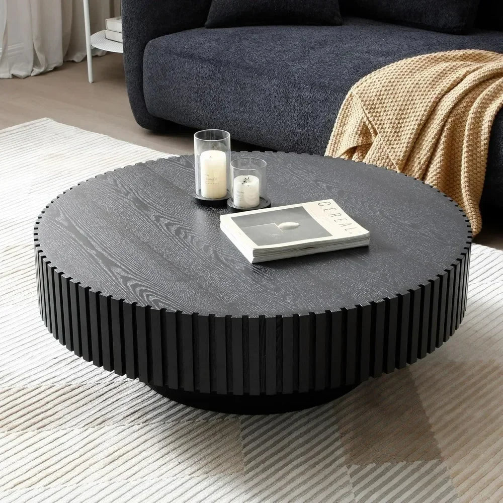 Modern 31.49 Inch Round Coffee Table Luxury Living Room Accent Table