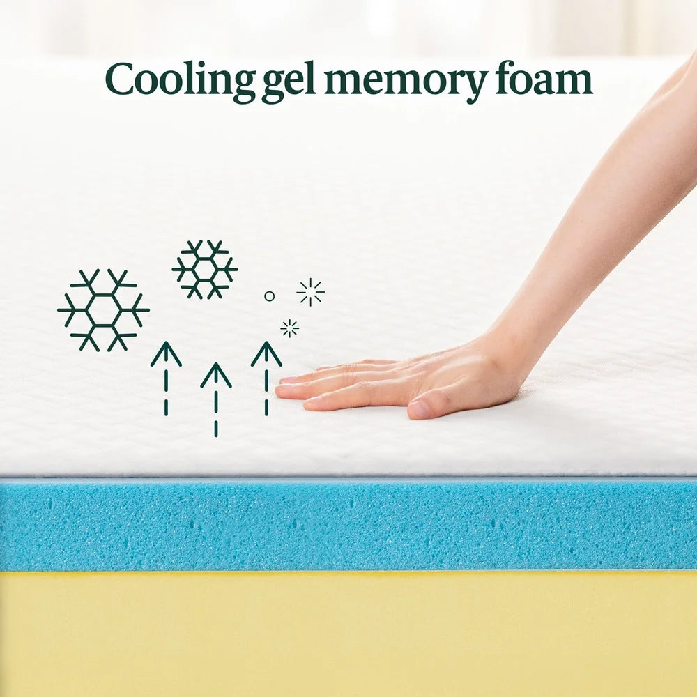 Ljustra Green Tea Cool Mate 8 Inch Gel Memory Foam Mattress Queen