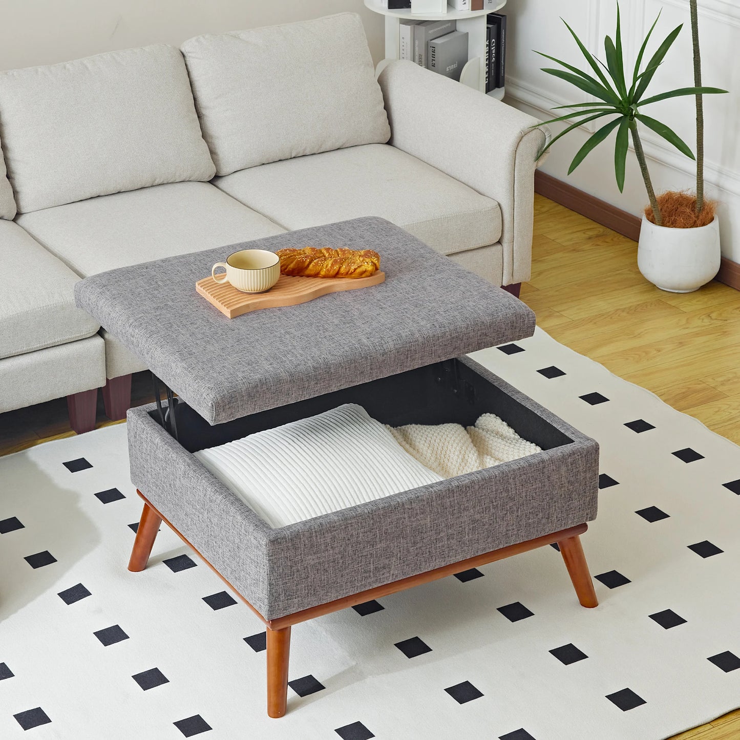 Large Storage Ottoman Coffee Table Lift Top Modern Living Room Furniture