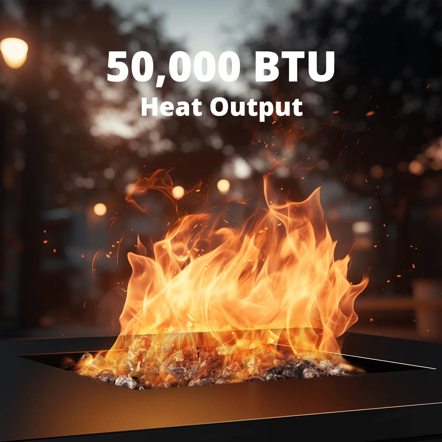 28 Inch Propane Fire Pit Table 50000 BTU Outdoor Gas Heater