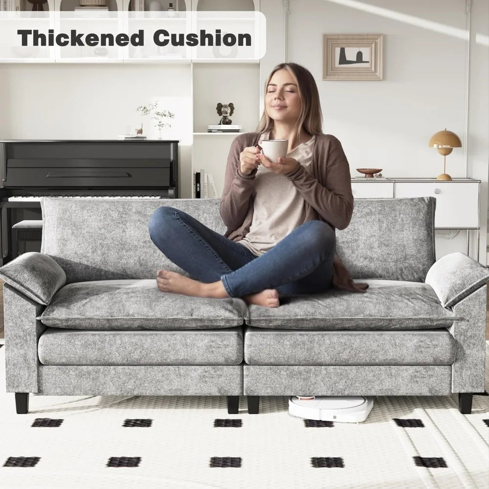 Ljustra Modular Sectional Loveseat Sofa Cloud Couch for Apartment