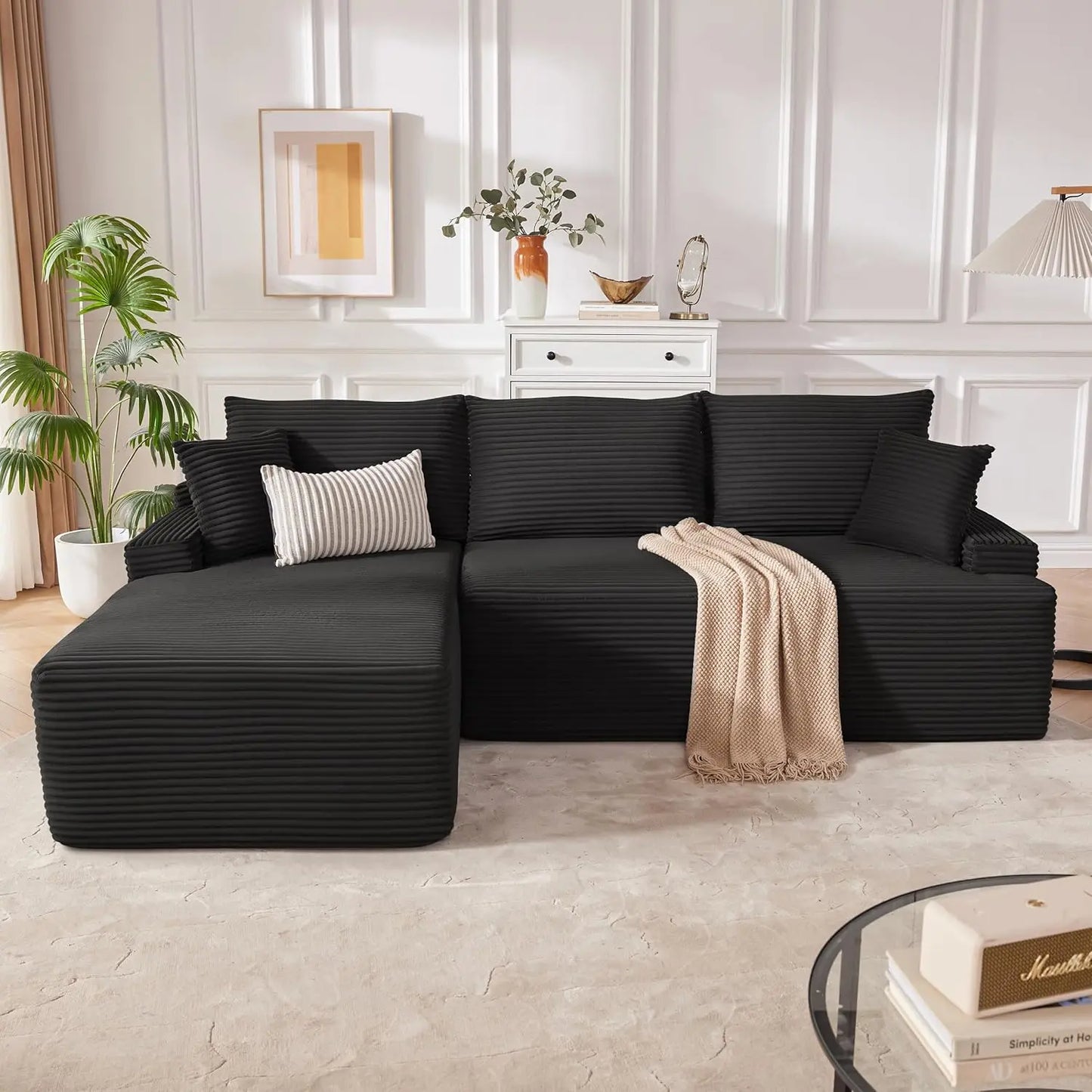 Ljustra Boneless Sectional Sofa with L-Shaped Chaise