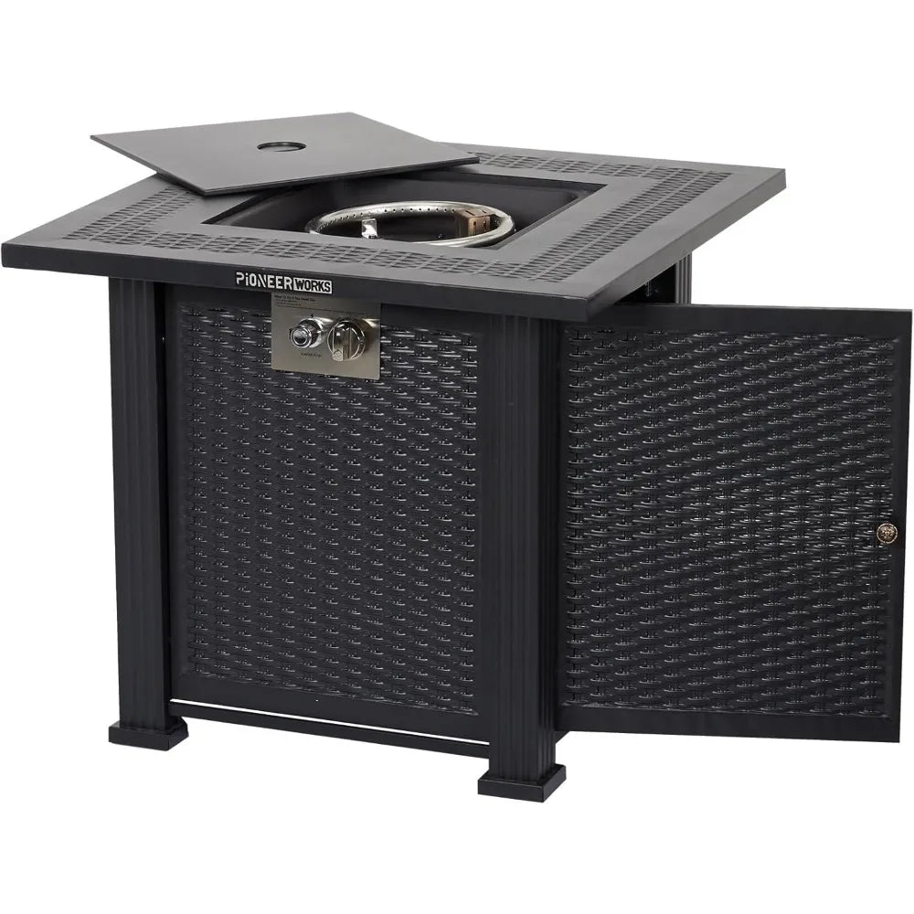 28 Inch Propane Fire Pit Table 50000 BTU Outdoor Gas Fire Pit