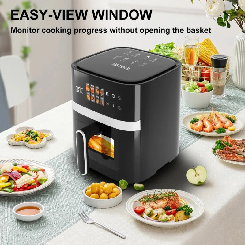 Ljustra 6QT Air Fryer 8-in-1 Digital Touchscreen Healthy Cooking