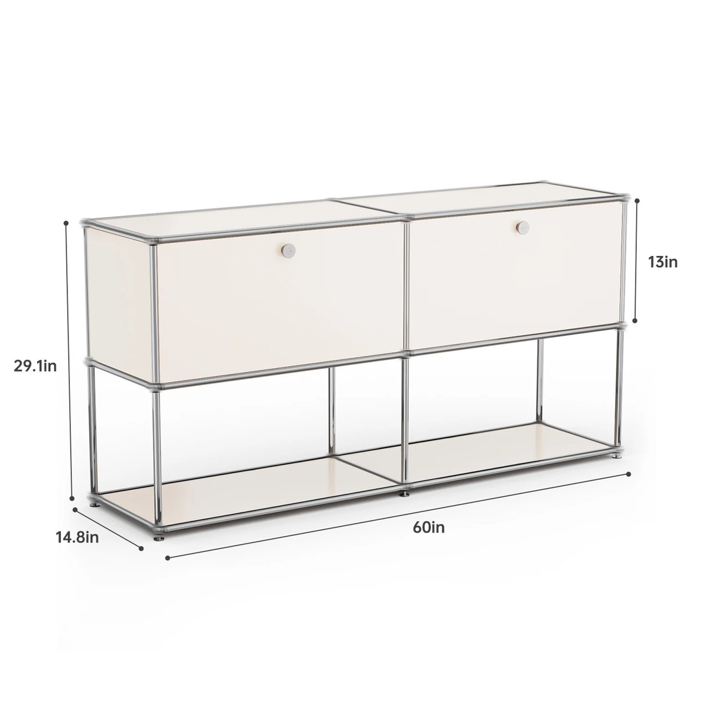 Modern Stainless Steel Storage Cabinet Organizer for Living Room Office