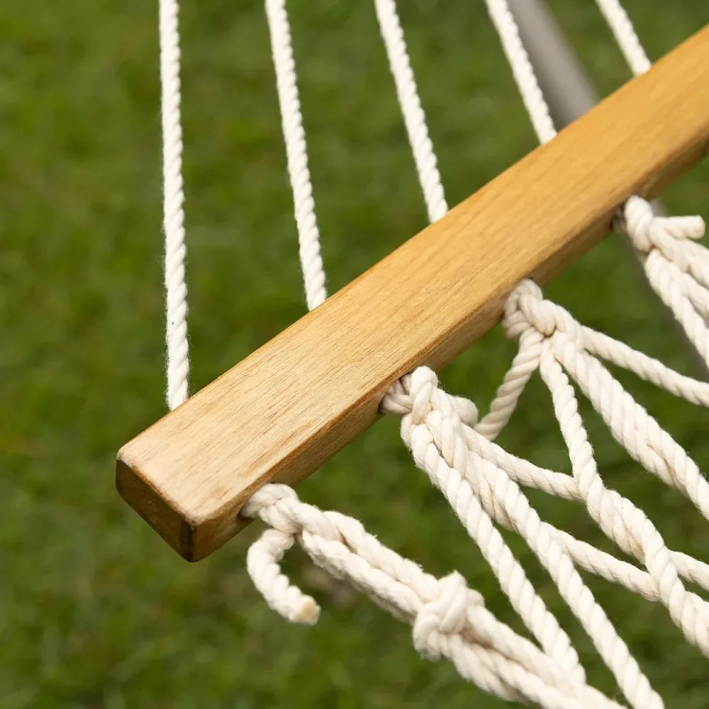Ljustra Castaway Living 13ft Double Hand Woven Cotton Rope Hammock