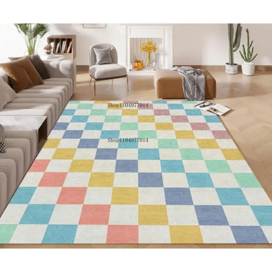 Plaid Rugs for Office Bedroom Entryway Christmas Halloween Decor