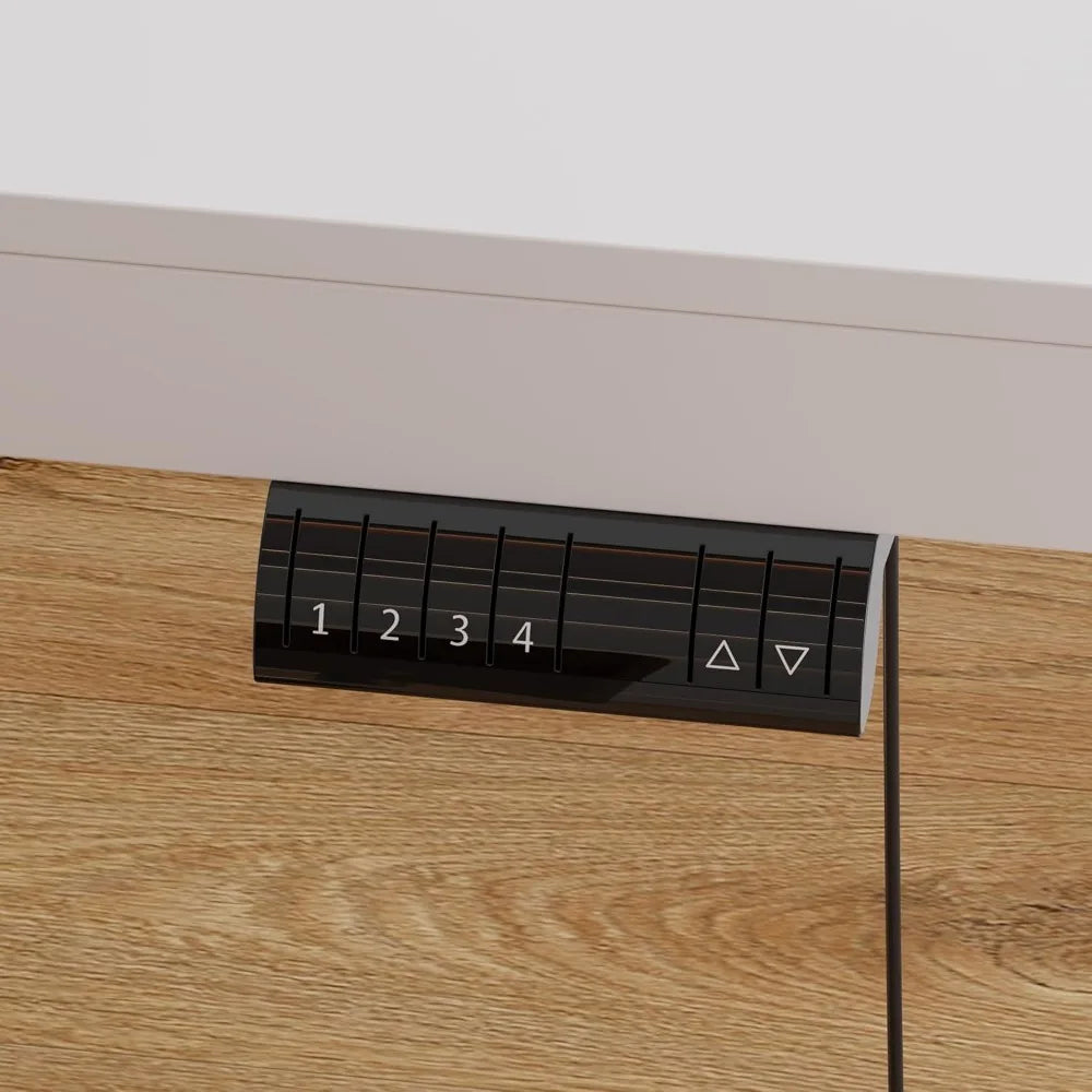 Height Adjustable Standing Desk with Drawers Electric Office Table