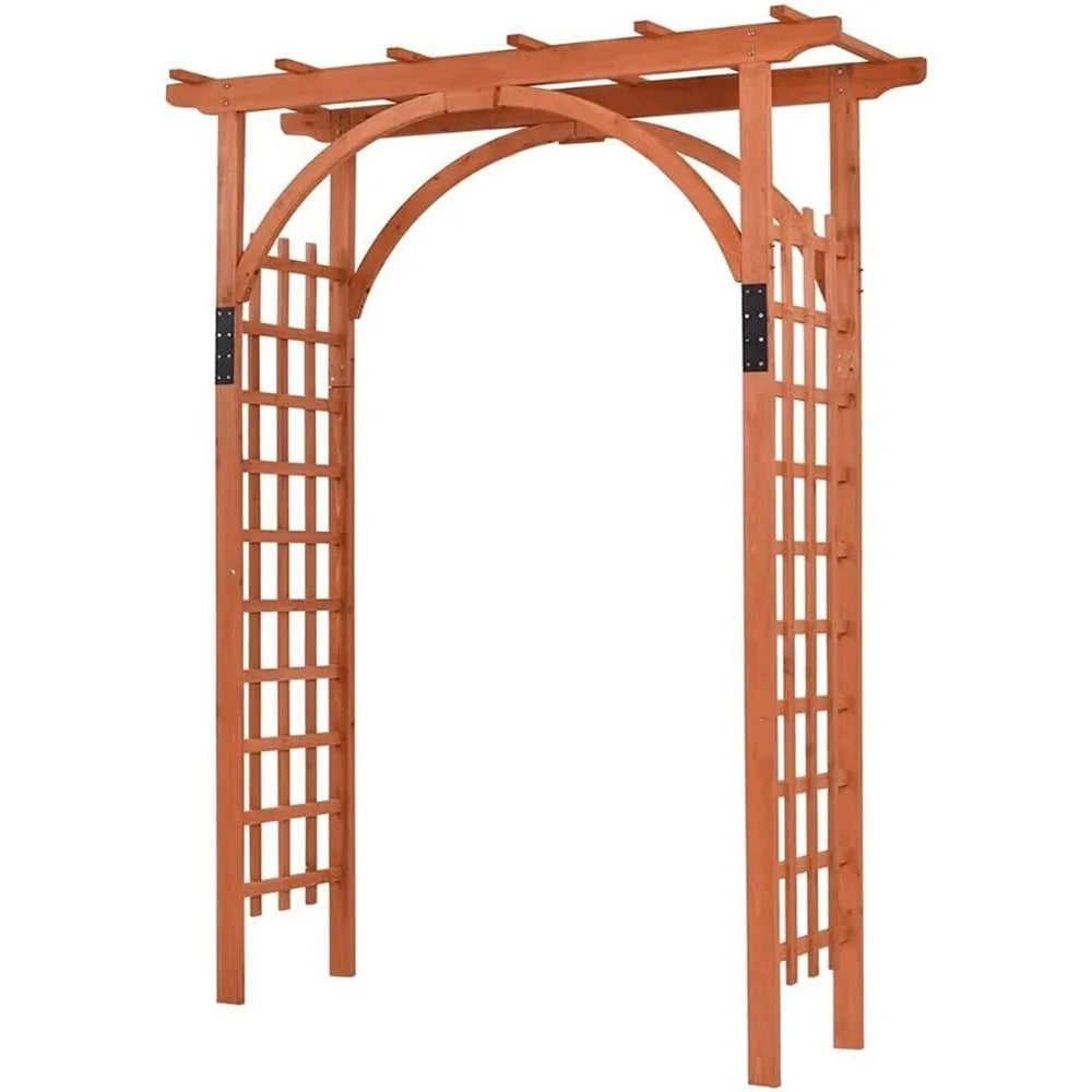 Wooden Garden Trellis Pergola 85 inch Arbor Wedding Arch Ceremony Decor