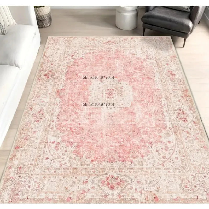 Bohemian Style Indoor Rug Vintage Machine Washable Non-Slip Soft Carpet