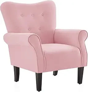 Modern Wingback Accent Chair High Back Floral Upholstered Armchair