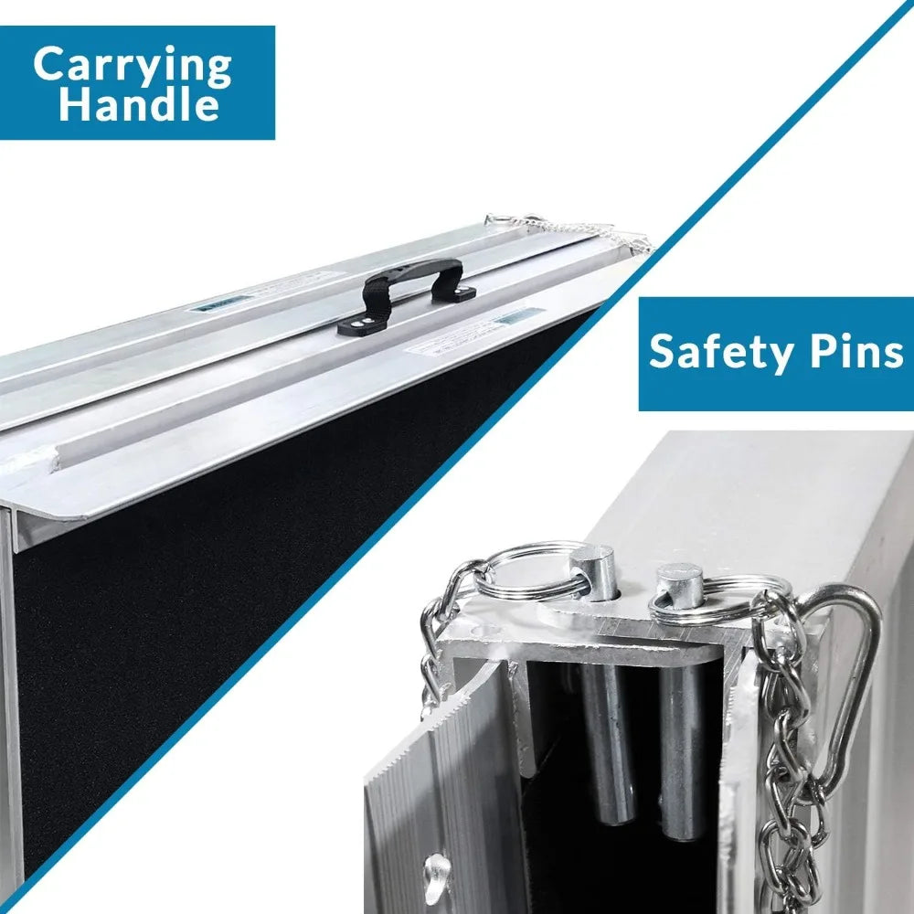 Extra Wide Non-Skid Aluminum Wheelchair Scooter Loading Ramp 6FT Portable