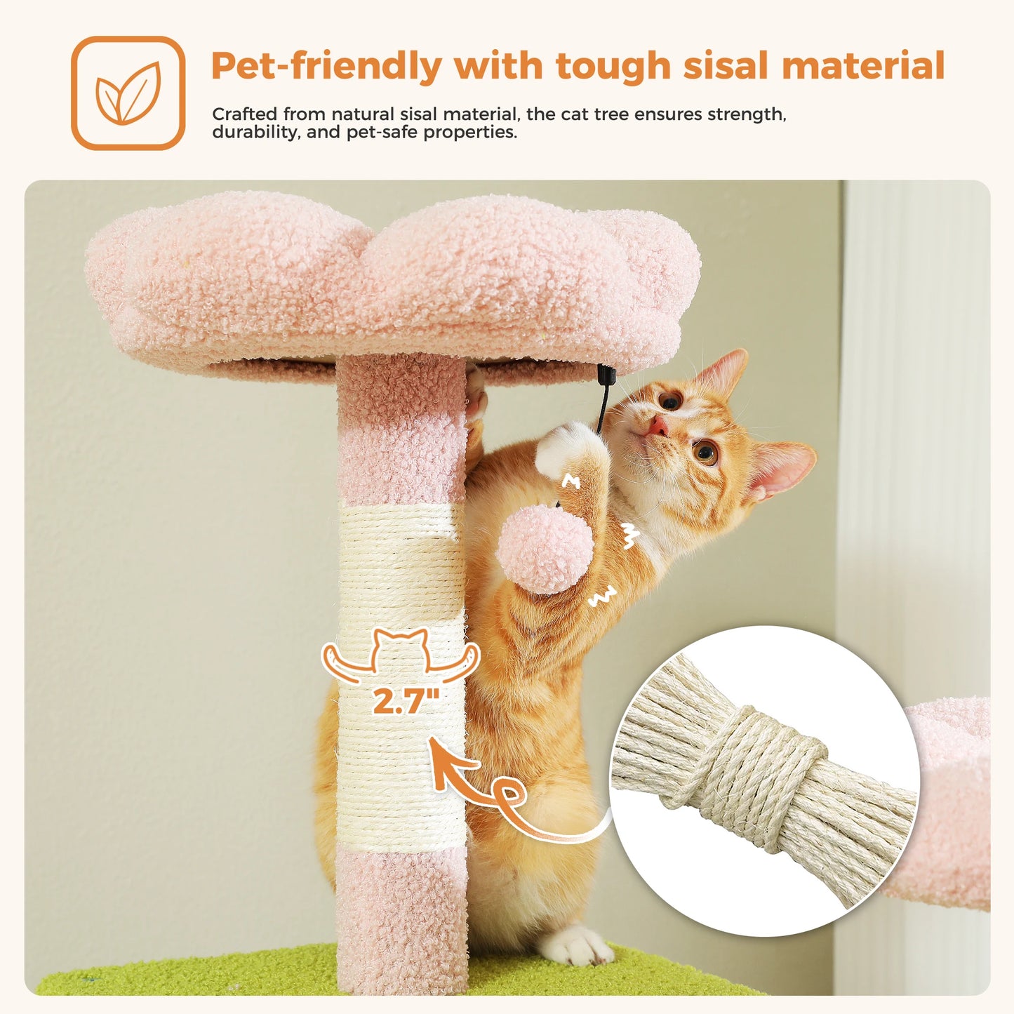 Multi-Level Cat Tree Indoor Tower with Scratching Posts Hammock Condo