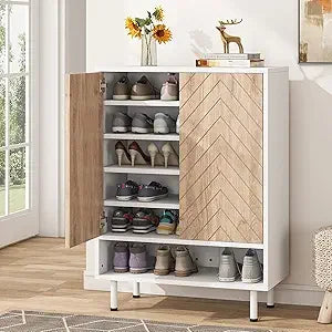 Shoe Cabinet 18 Pair Rack Organizer 6-Tier Storage for Entryway Closet