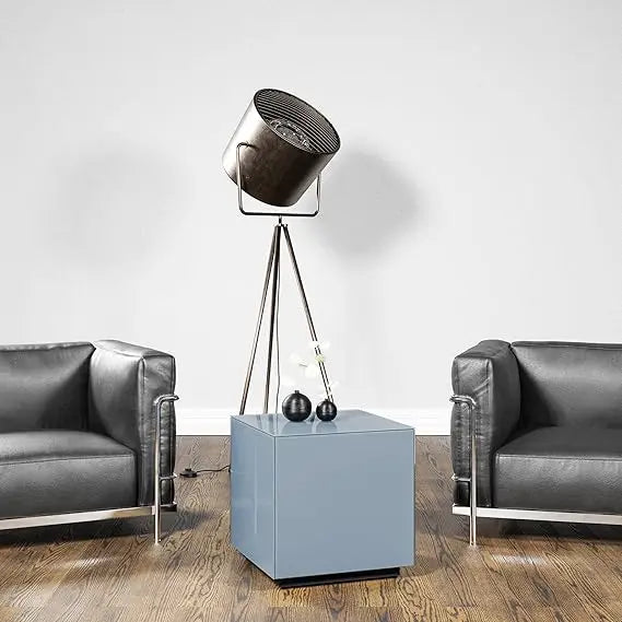 Premium Tempered Glass Side Table Fingerprint Resistant Modern End Table