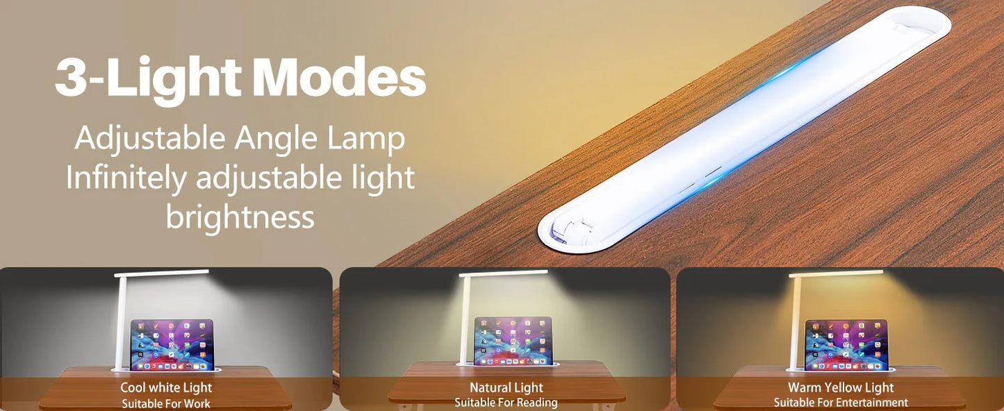 Laptop Desk for Bed Adjustable Lap Desk with LED Light Storage Drawer