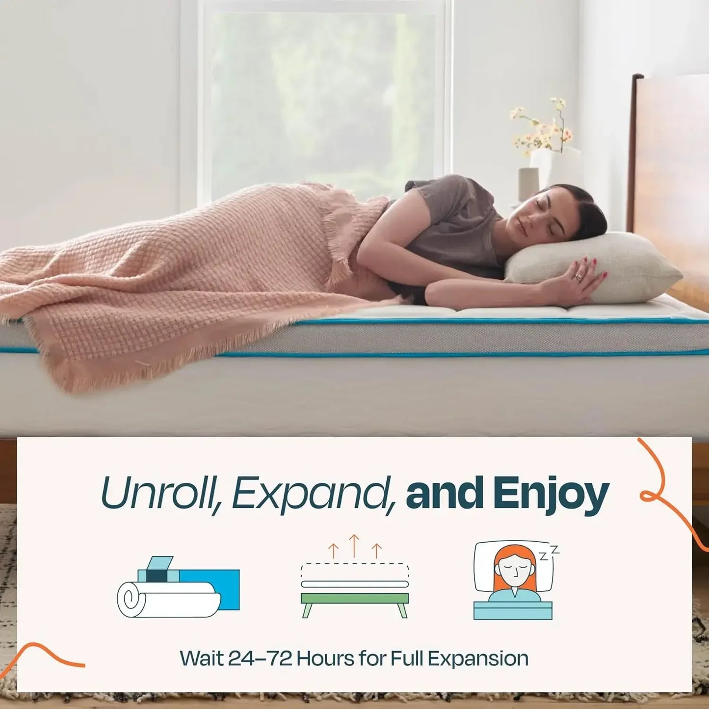 Ljustra 12 Inch Hybrid Mattress Medium Plush Queen Bed in a Box