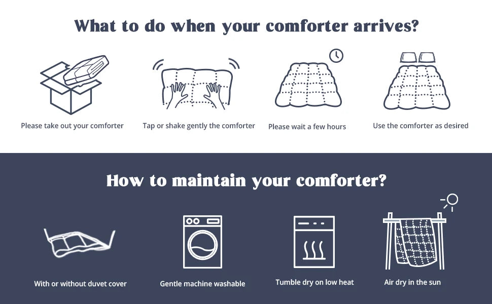 Ljustra All Season Down Alternative Comforter Queen Size Duvet Insert