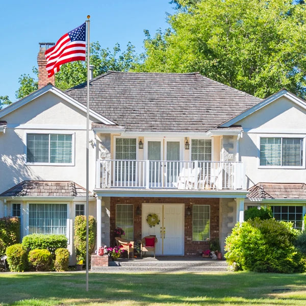 30FT Aluminum Flag Pole Kit with 5x3 US Flag for Outdoor Display