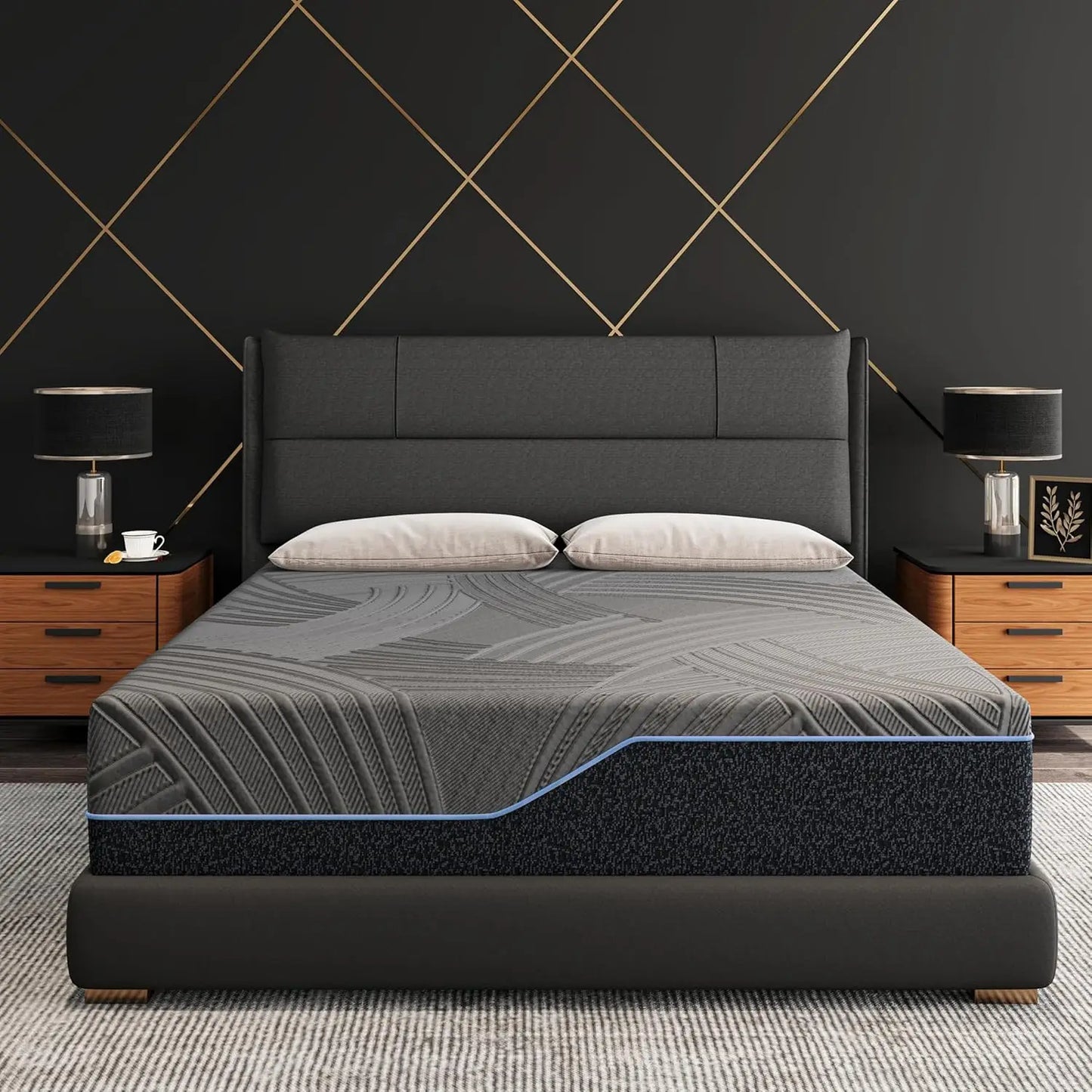 Ljustra 14 Inch Twin XL Memory Foam Mattress Copper-Infused Cooling