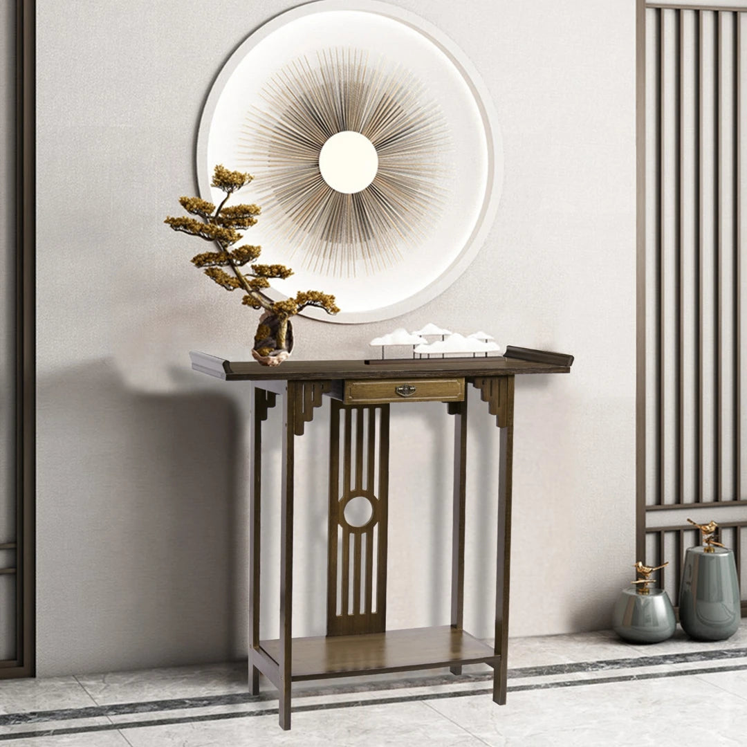 Modern Console Table with Drawer for Entryway Hallway Living Room