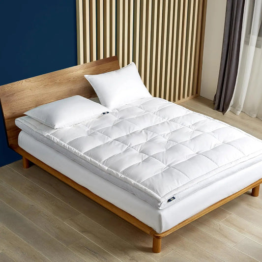 Ljustra Feather and Down Fiber Mattress Topper King Size Ultra Soft
