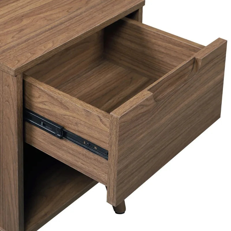 MidCentury Modern Nightstand Bedroom Storage Drawer Shelf Bedside Table