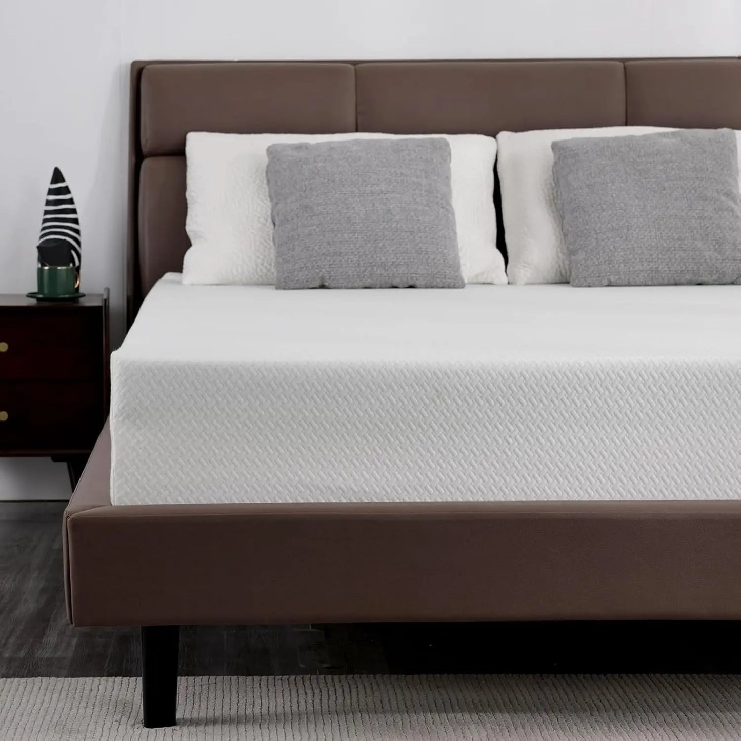 Ljustra Queen Size Mattress Tencel Cover Green Tea Gel Memory Foam