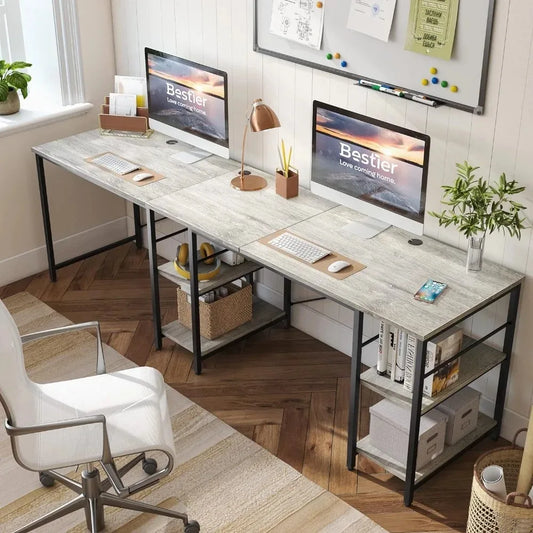 L Shaped Desk Reversible Corner Computer Desk for Home Office Large Writing
