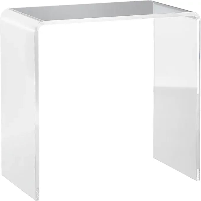 Long Rectangle Acrylic Waterfall Coffee Table Modern Minimalist Style