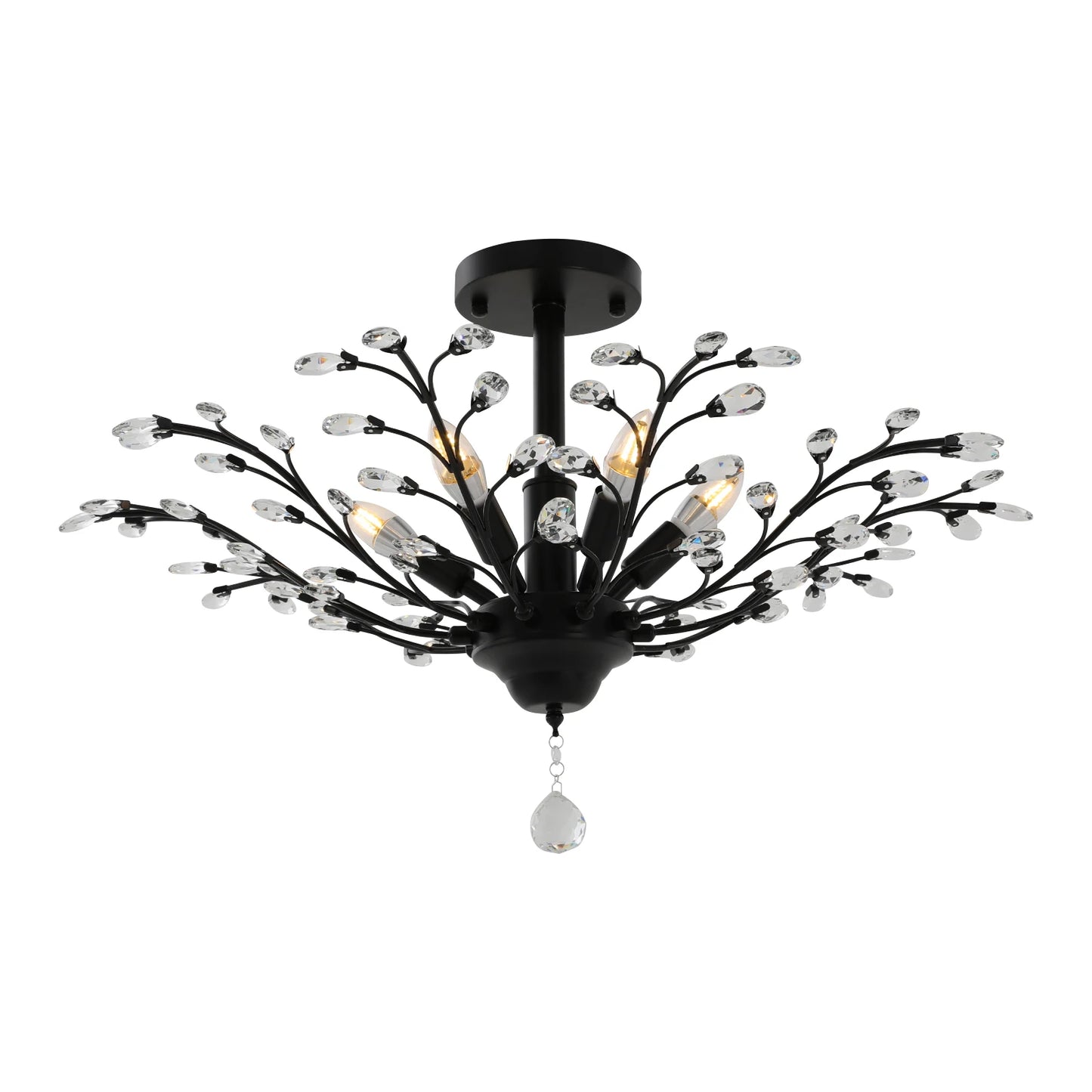 Vintage Crystal Chandelier Pendant Light for Living Rooms Entrances