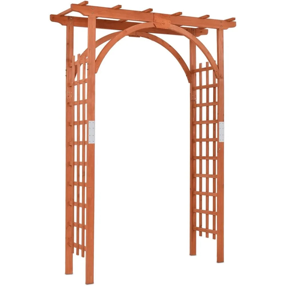 Wood Arbor Arch Garden Trellis Pergola for Climbing Plants Weddings