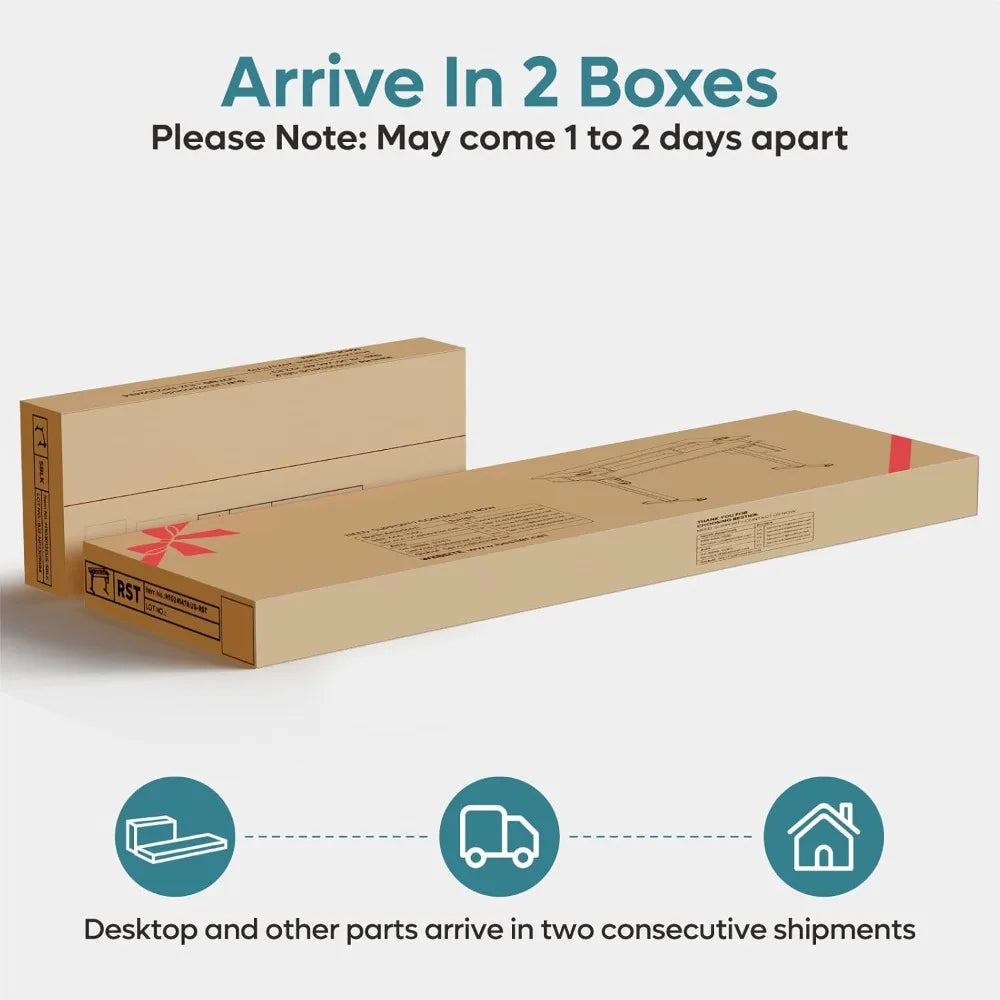 LED Electric Standing Desk Adjustable Height Ergonomic Home Office