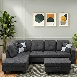 Ljustra Modular Sectional Sofa 4 Seat Convertible Couch Living Room