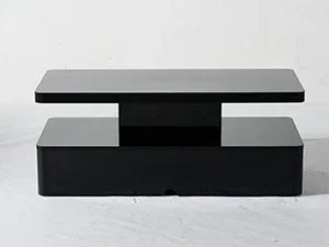 Modern LED Coffee Table 40 Inch Double Layer Stylish Living Room Table