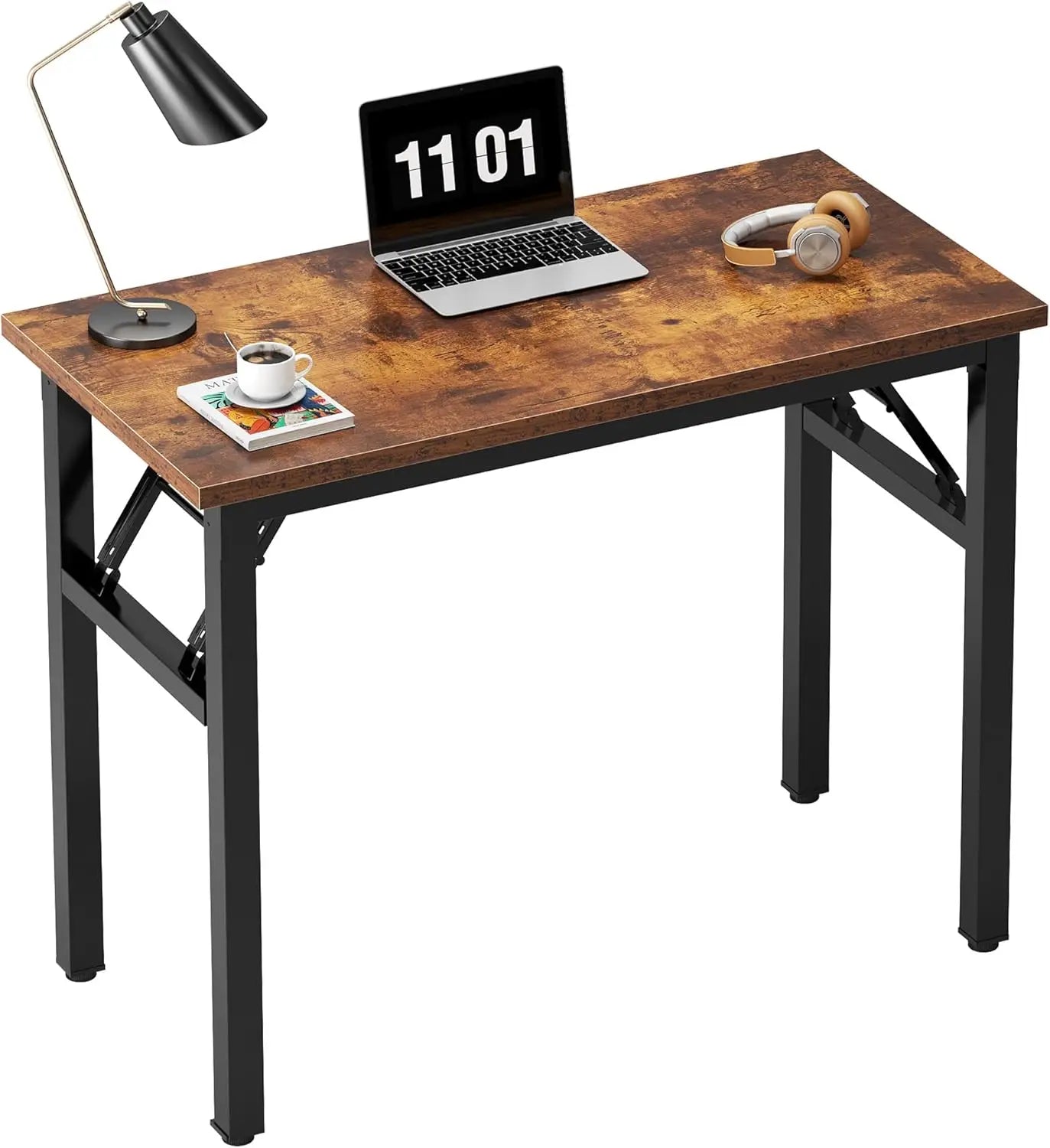 Ljustra 47 Inch Folding Computer Desk Office Desk BIFMA Certified Rustic Brown