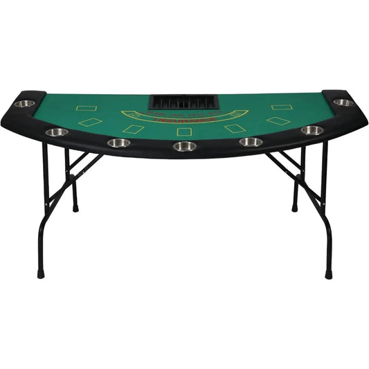 7 Player Blackjack Table Folding Legs Casino Game Table Cup Holders