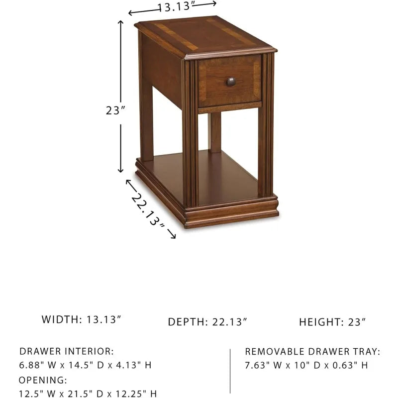 Ljustra Traditional Wooden Chair Side End Table for Living Room