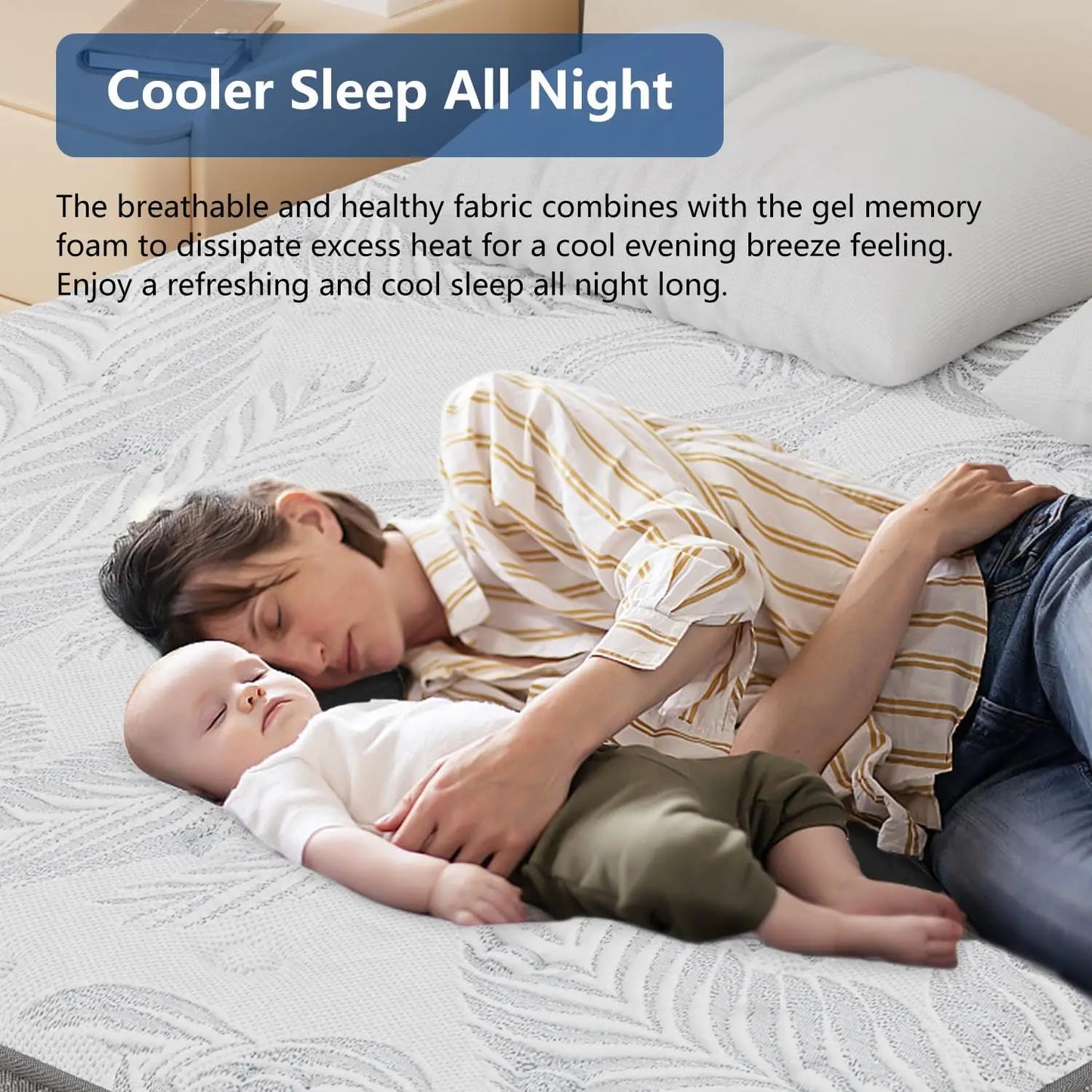 Ljustra California King Mattress 14 Inch Hybrid Memory Foam Pocket Spring