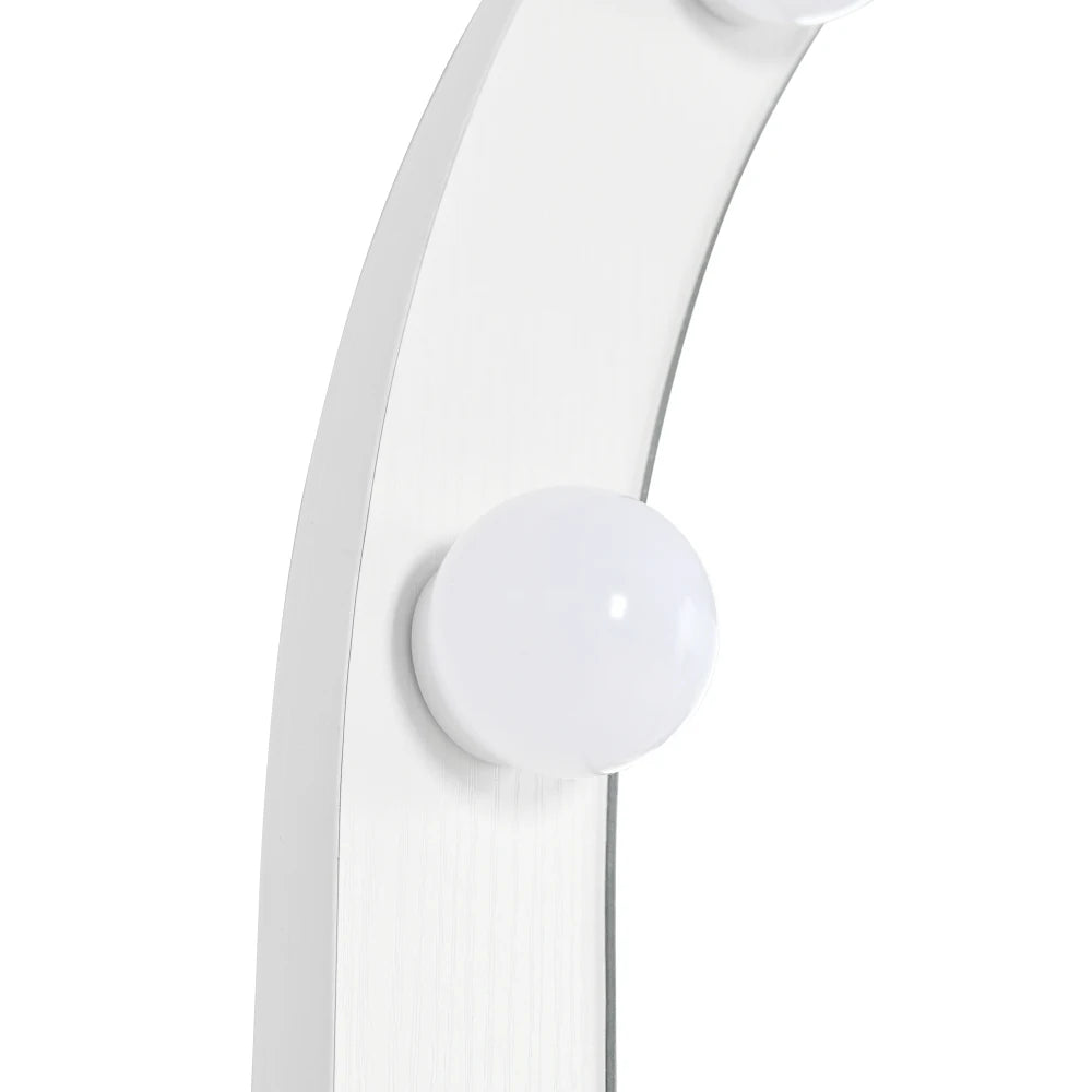 Floating Makeup Vanity Desk with Mirror 3-Color Lights Storage Outlet