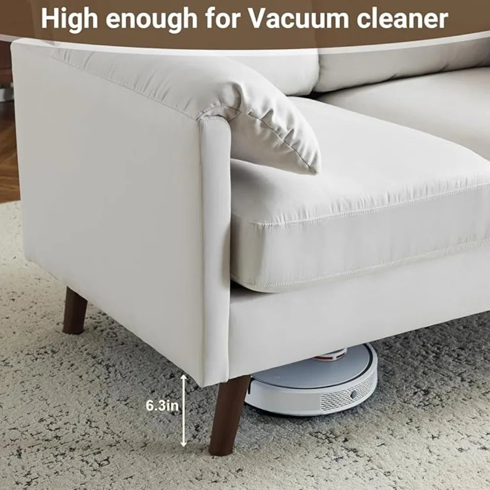 Mini Loveseat Couch 48.8" Small Couch Comfy Seating for Small Spaces